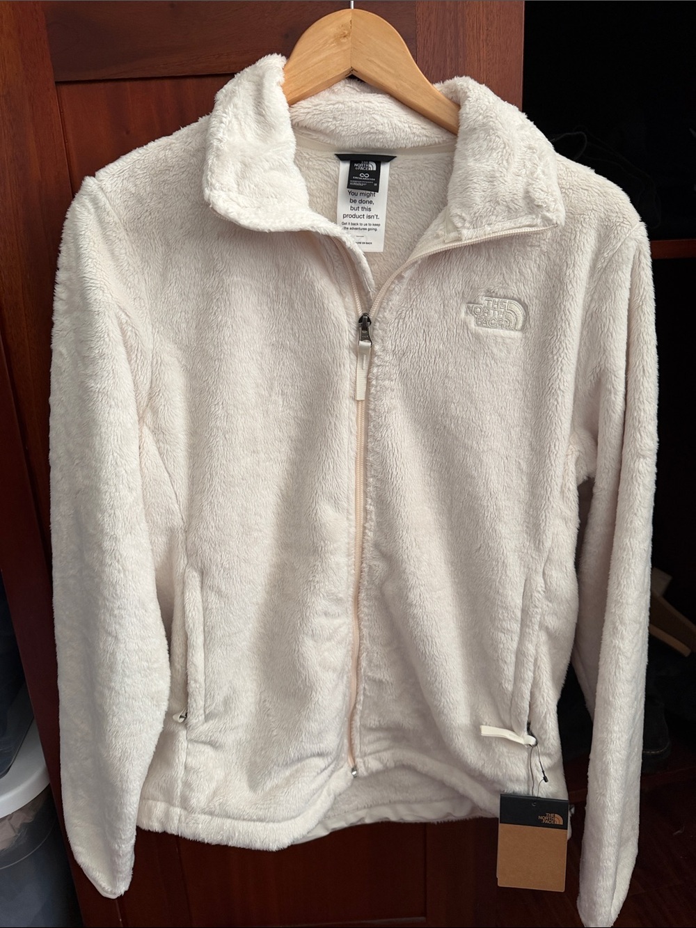 The North Face “Osito” Women’s Plush Full-Zip Teddy Jacket - Cream. NWT